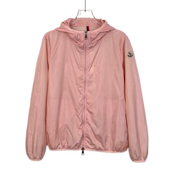 Moncler Womens Pink Hooded Windbreaker Jacket